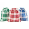 Hallmark 10" Assorted Plaid 3-Pack Fabric Gift Bags