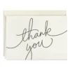 Hallmark Black Script Bulk Boxed Blank Thank-You Notes, Pack Of 40