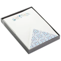 Hallmark Blue Floral Stationery Set, Box Of 20