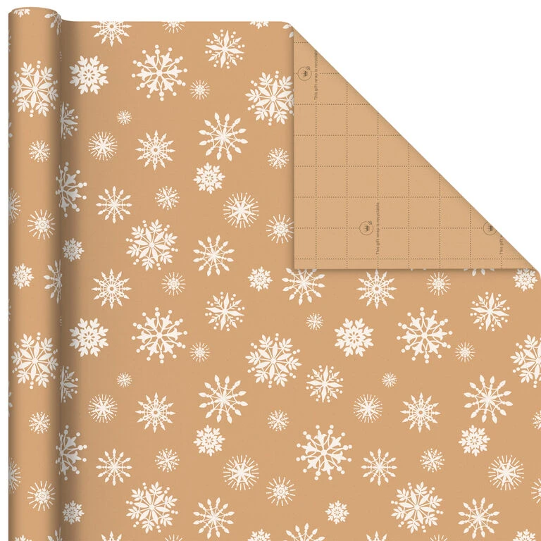 Hallmark Colorful Christmas 4-Pack Kraft Wrapping Paper Assortment, 88 Sq. Ft. - Image 8