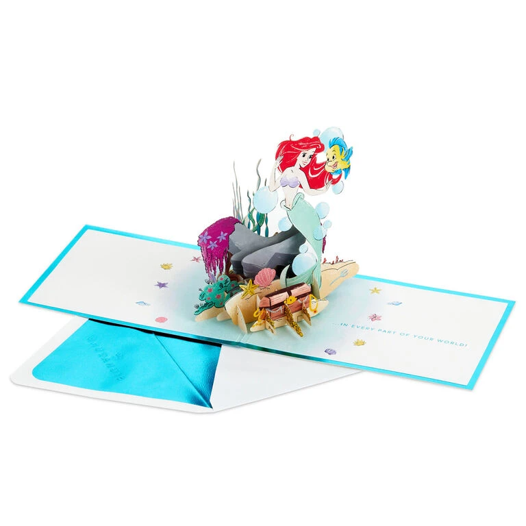 Hallmark Disney The Little Mermaid Wishing You Happiness 3D Pop-Up Card - Image 2