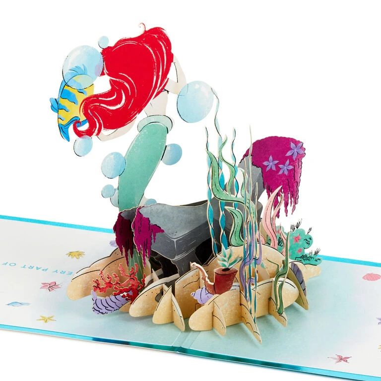 Hallmark Disney The Little Mermaid Wishing You Happiness 3D Pop-Up Card - Image 4