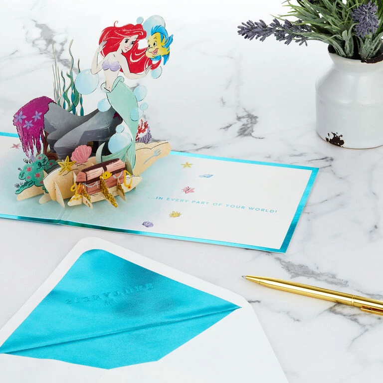 Hallmark Disney The Little Mermaid Wishing You Happiness 3D Pop-Up Card - Image 8