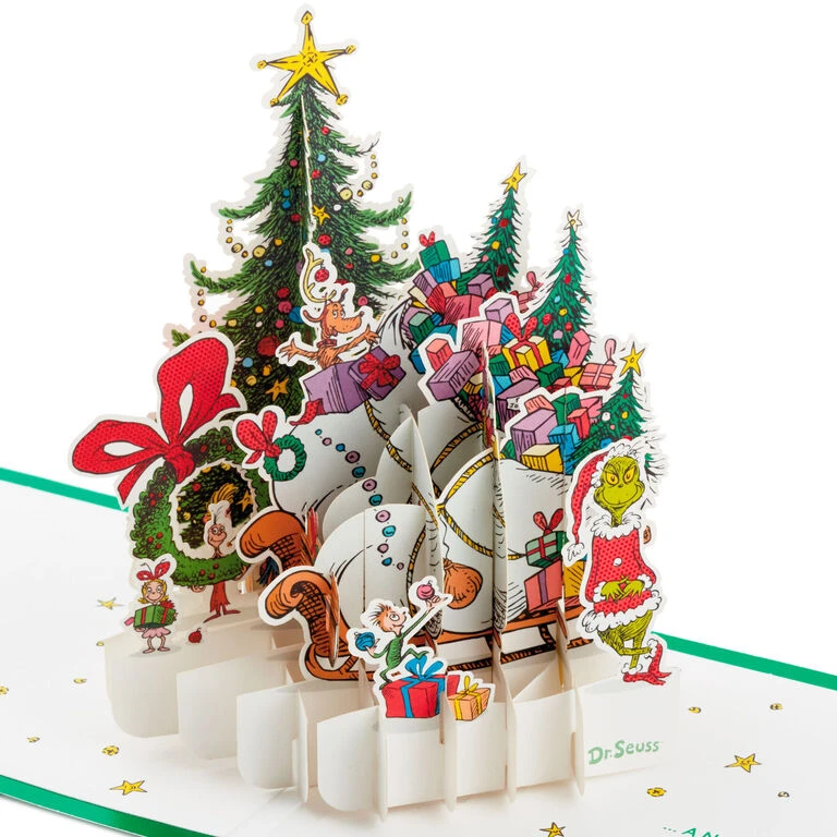 Hallmark Dr. Seuss™ How The Grinch Stole Christmas!™ Wreath 3D Pop-Up Christmas Card