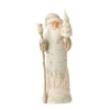 Enesco Jim Shore White Woodland Birch Bark Santa Figurine, 7.75"