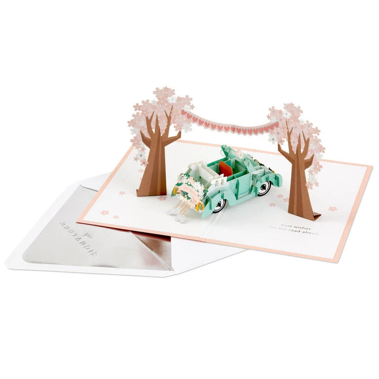 Hallmark Best Wishes For The Road Ahead 3D Pop-Up Wedding Card - Image 2