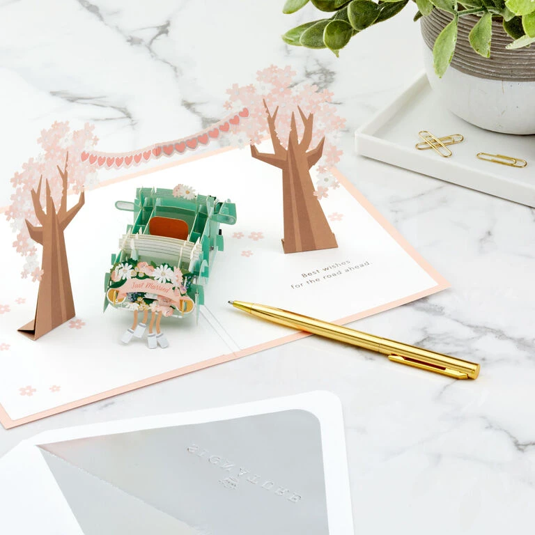 Hallmark Best Wishes For The Road Ahead 3D Pop-Up Wedding Card - Image 8