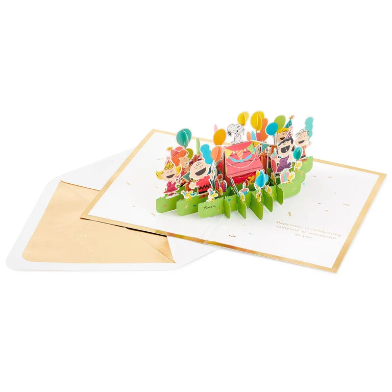 Hallmark PeanutsĀ® Gang Celebrating You 3D Pop-Up Birthday Card - Image 2