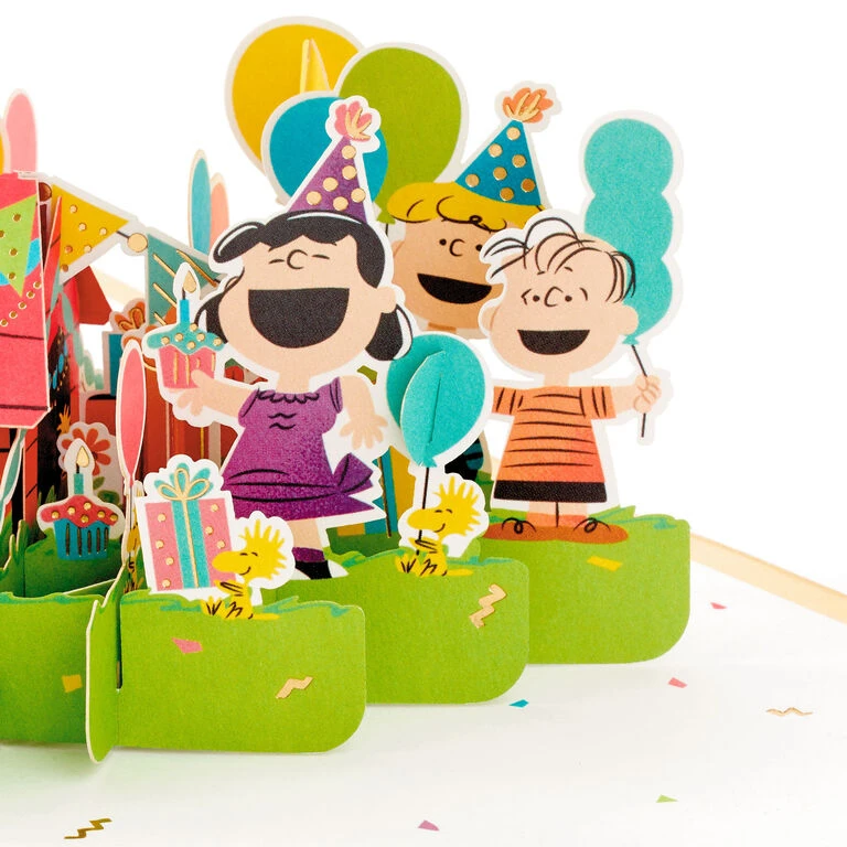 Hallmark PeanutsĀ® Gang Celebrating You 3D Pop-Up Birthday Card - Image 5