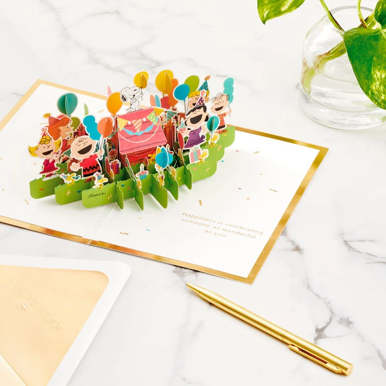 Hallmark PeanutsĀ® Gang Celebrating You 3D Pop-Up Birthday Card - Image 8