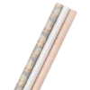 Hallmark Pink And Gray 3-Pack Wrapping Paper, 85 Sq. Ft. Total