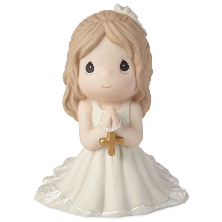 Precious Moments First Communion Kneeling Girl Mini Figurine, 4" - Image 2