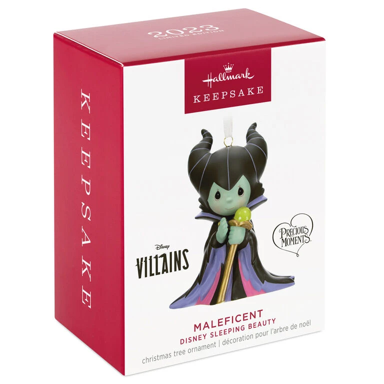 Hallmark Disney Precious Moments Maleficent Porcelain Ornament - Image 4