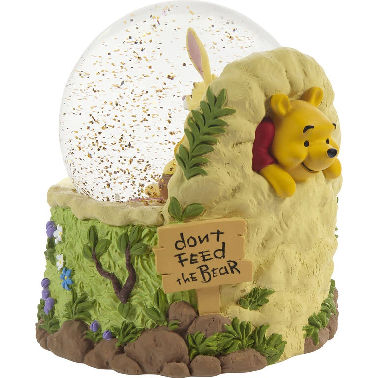 Precious Moments Disney Winnie The Pooh Don't Feed The Bear Musical Snow Globe
