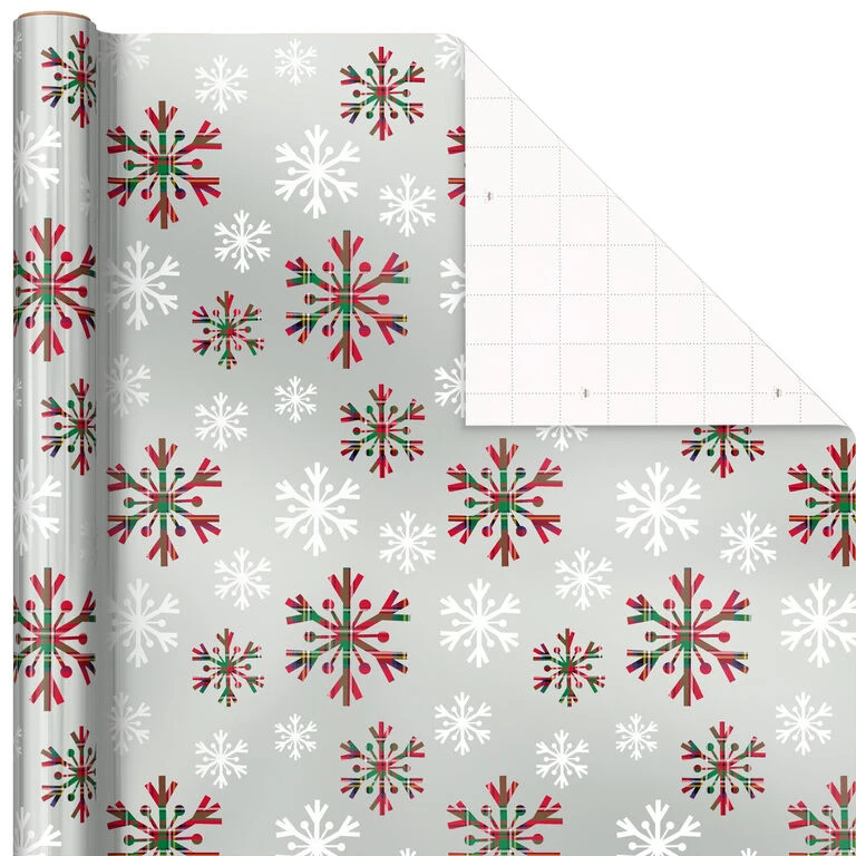 Hallmark Snow Merry 3-Pack Foil Christmas Wrapping Paper Assortment, 60 Sq. Ft. - Image 5