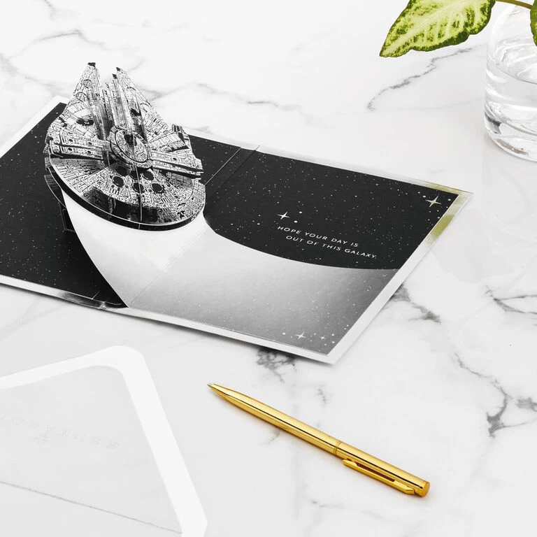 Hallmark Star Wars™ Millennium Falcon™ 3D Pop-Up Card - Image 6