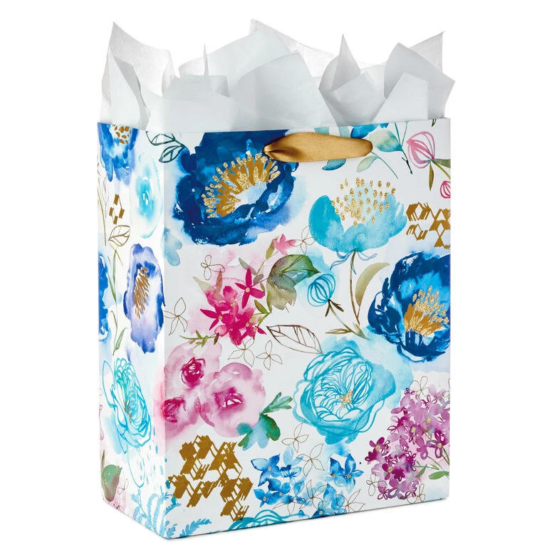 Hallmark 13" Watercolor 3-Pack Assorted Gift Bags With Tissue - Image 6
