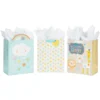 Hallmark 13" Welcome Baby 3-Pack Assorted Gift Bags With Tissue