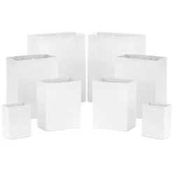 Hallmark White Assorted Sizes 8-Pack Gift Bags